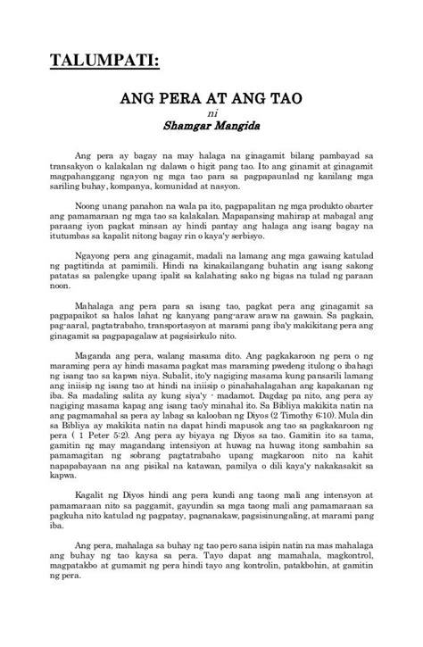 Mga Halimbawa ng Talumpati Tungkol sa Wika (7 .